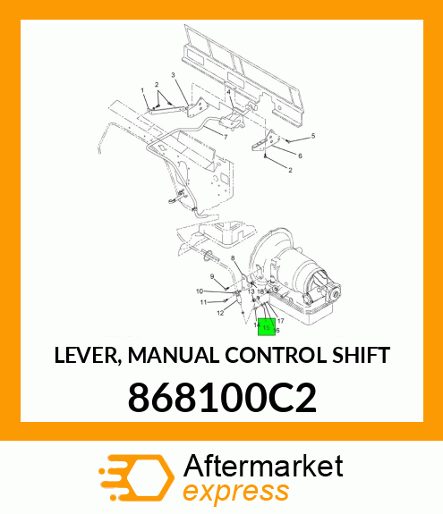 LEVER, MANUAL CONTROL SHIFT 868100C2