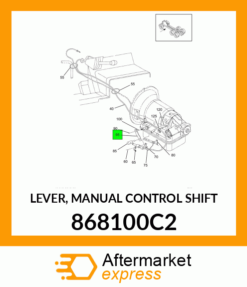 LEVER, MANUAL CONTROL SHIFT 868100C2