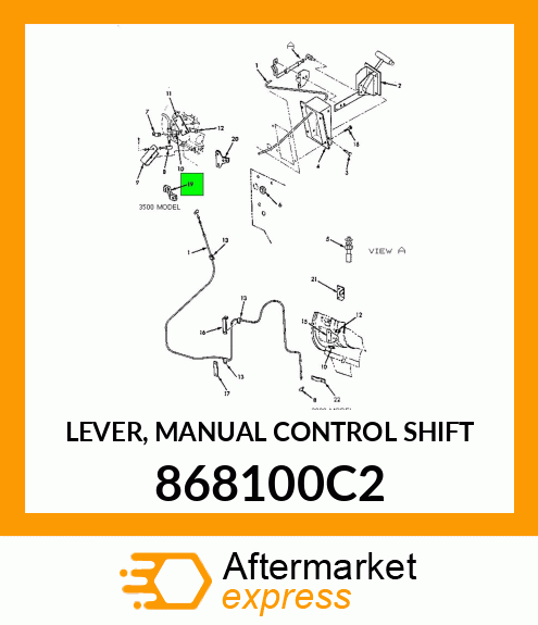 LEVER, MANUAL CONTROL SHIFT 868100C2