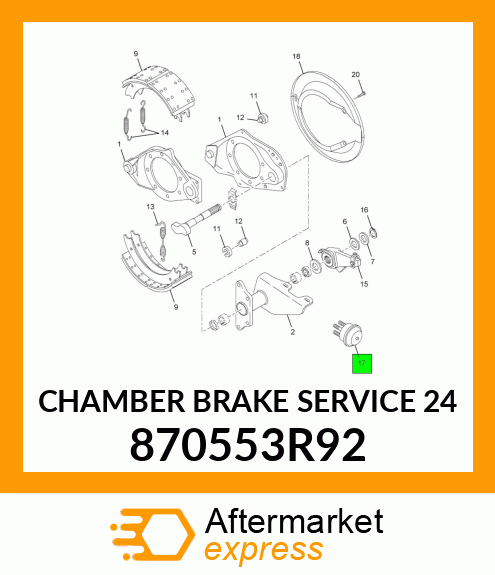 CHAMBER BRAKE SERVICE 24 870553R92