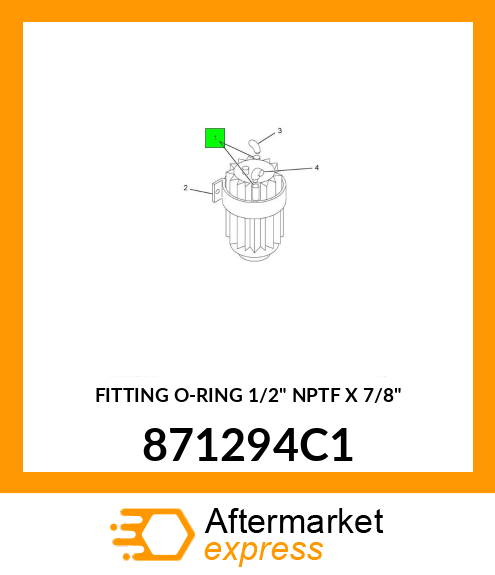 FITTING O-RING 1/2" NPTF X 7/8" 871294C1