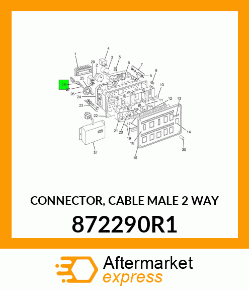 CONNECTOR, CABLE MALE 2 WAY 872290R1