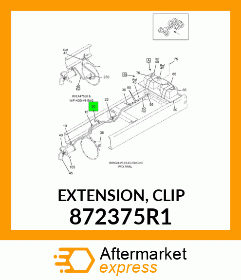 EXTENSION, CLIP 872375R1