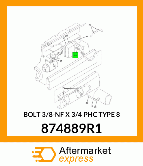 BOLT 3/8-NF X 3/4 PHC TYPE 8 874889R1