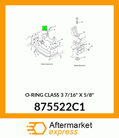O-RING CLASS 3 7/16" X 5/8" 875522C1