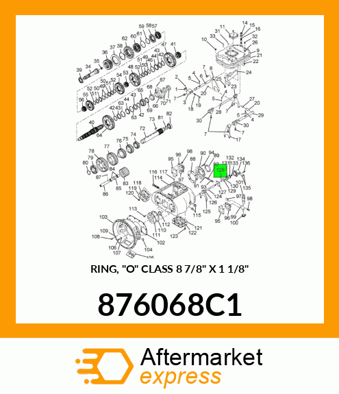 RING, "O" CLASS 8 7/8" X 1 1/8" 876068C1