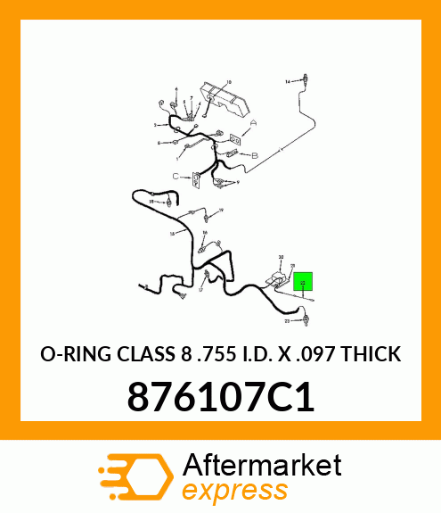 O-RING CLASS 8 .755" I.D. X .097" THICK 876107C1