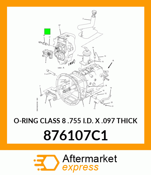 O-RING CLASS 8 .755" I.D. X .097" THICK 876107C1