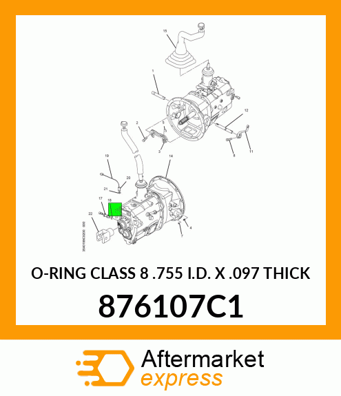 O-RING CLASS 8 .755" I.D. X .097" THICK 876107C1