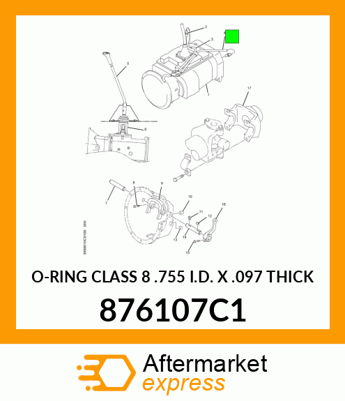 O-RING CLASS 8 .755" I.D. X .097" THICK 876107C1