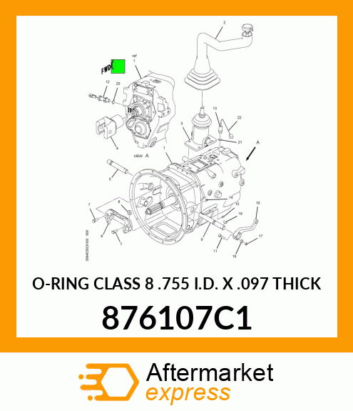 O-RING CLASS 8 .755" I.D. X .097" THICK 876107C1