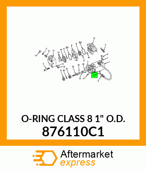 O-RING CLASS 8 1" O.D. 876110C1