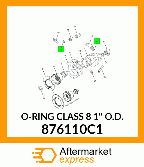 O-RING CLASS 8 1" O.D. 876110C1