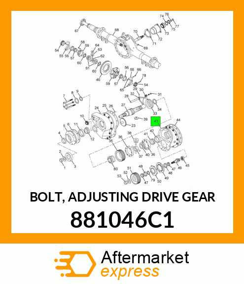 BOLT, ADJUSTING DRIVE GEAR 881046C1