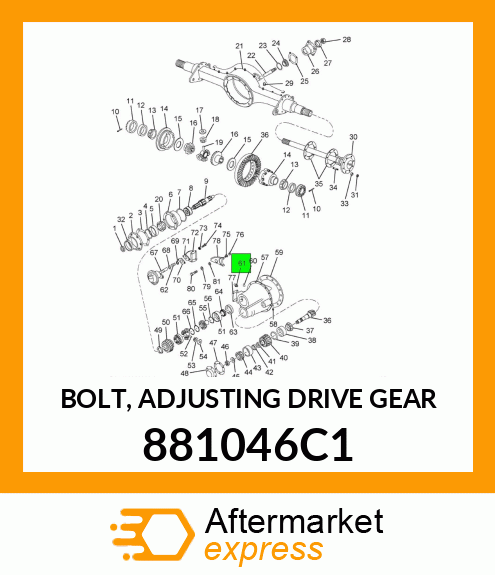 BOLT, ADJUSTING DRIVE GEAR 881046C1