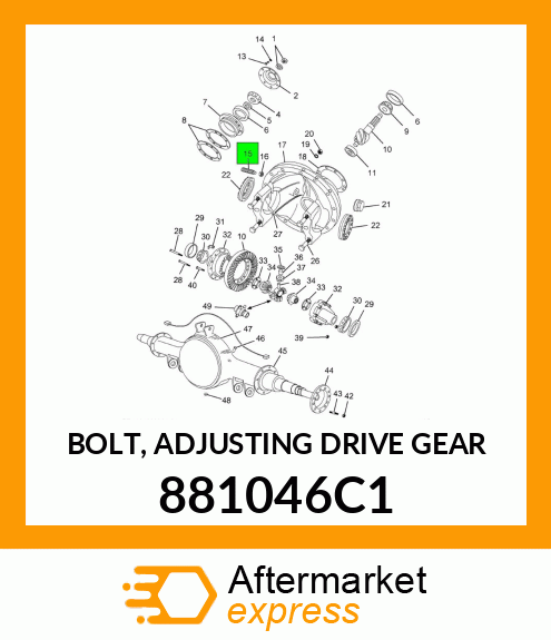 BOLT, ADJUSTING DRIVE GEAR 881046C1