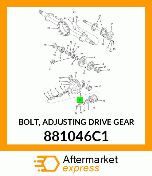 BOLT, ADJUSTING DRIVE GEAR 881046C1