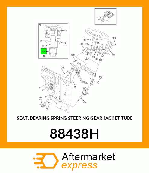 SEAT, BEARING SPRING STEERING GEAR JACKET TUBE 88438H