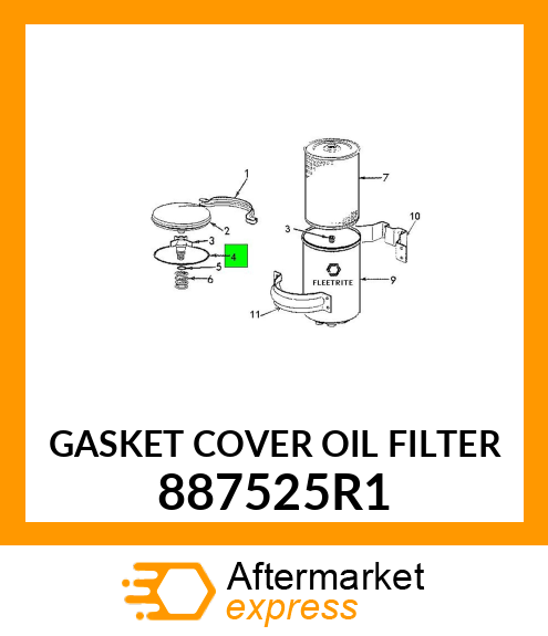 GASKET COVER OIL FILTER 887525R1