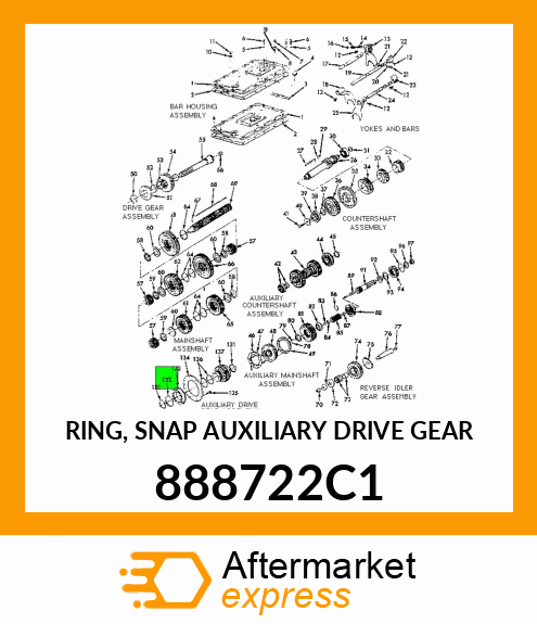 RING, SNAP AUXILIARY DRIVE GEAR 888722C1