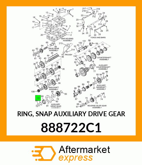 RING, SNAP AUXILIARY DRIVE GEAR 888722C1