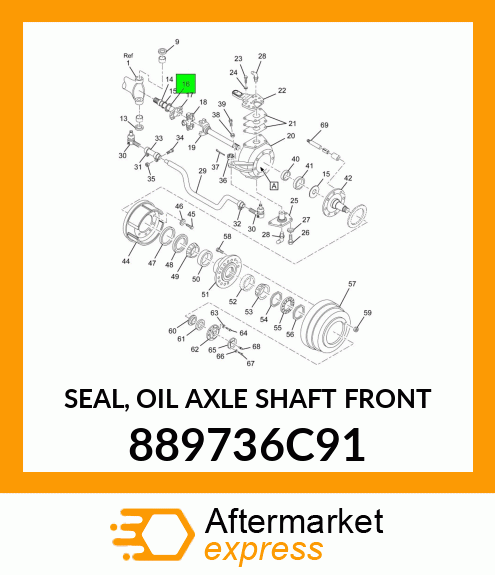 SEAL, OIL AXLE SHAFT FRONT 889736C91