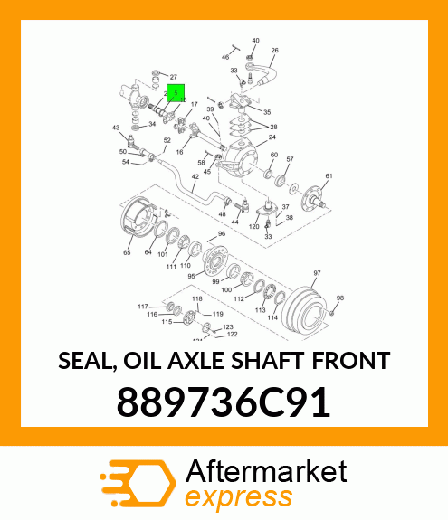 SEAL, OIL AXLE SHAFT FRONT 889736C91