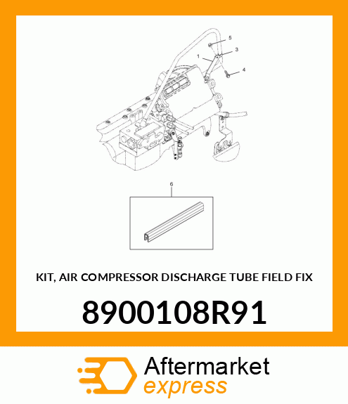 KIT, AIR COMPRESSOR DISCHARGE TUBE FIELD FIX 8900108R91