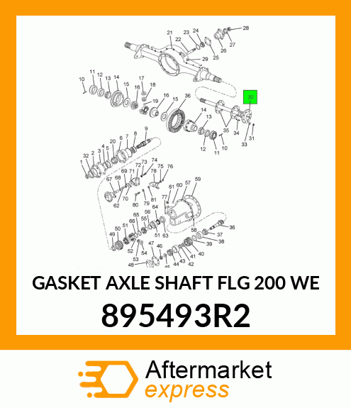 GASKET AXLE SHAFT FLG 200 WE 895493R2