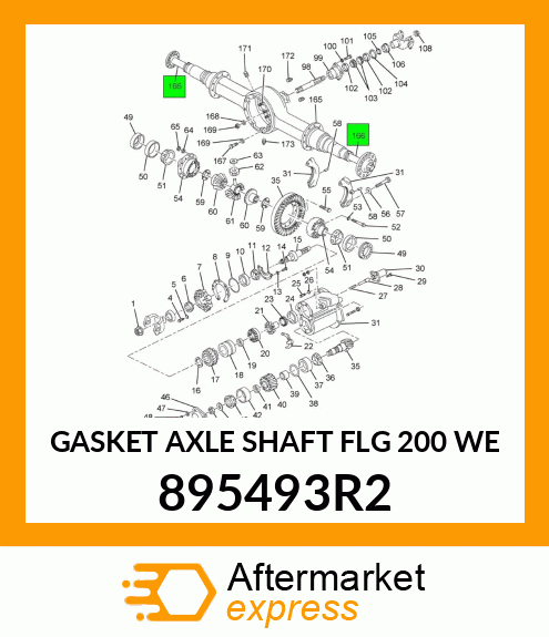 GASKET AXLE SHAFT FLG 200 WE 895493R2