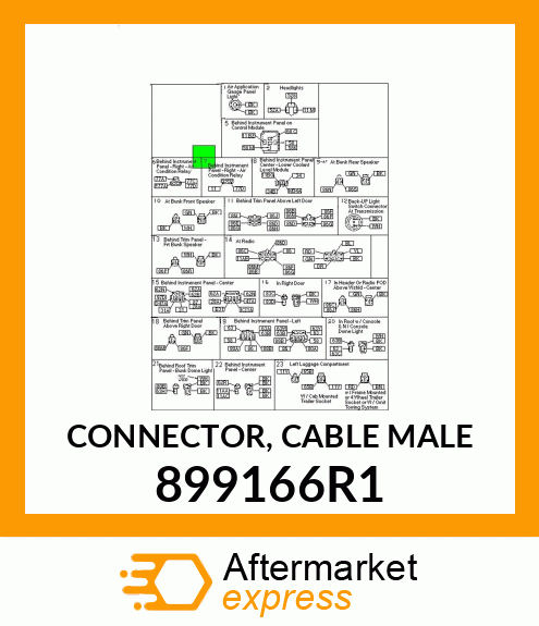 CONNECTOR, CABLE MALE 899166R1