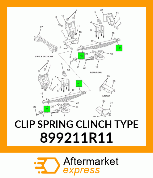 CLIP SPRING CLINCH TYPE 899211R11
