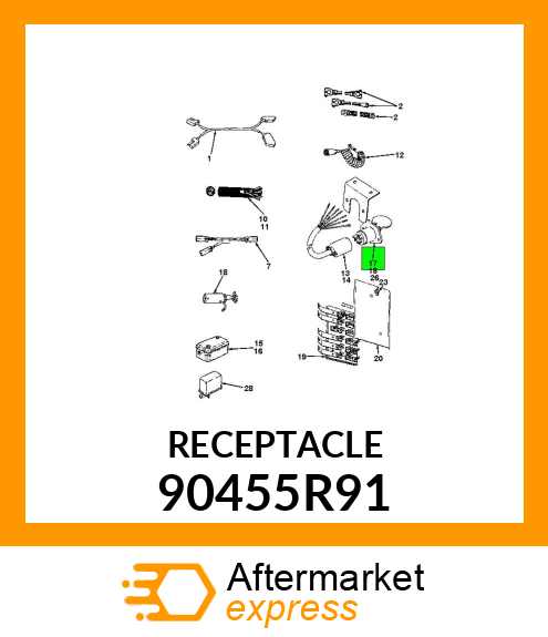 RECPTACL,RECEPTACLE,TRLR CONNE 90455R91