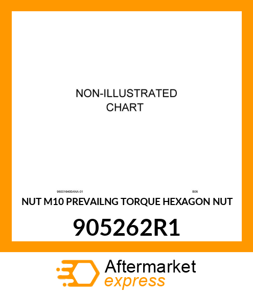 NUT M10 PREVAILNG TORQUE HEXAGON NUT 905262R1