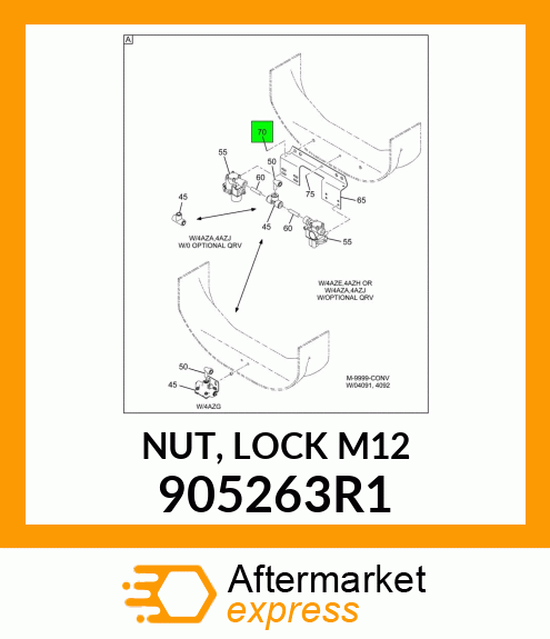 NUT, LOCK M12 905263R1