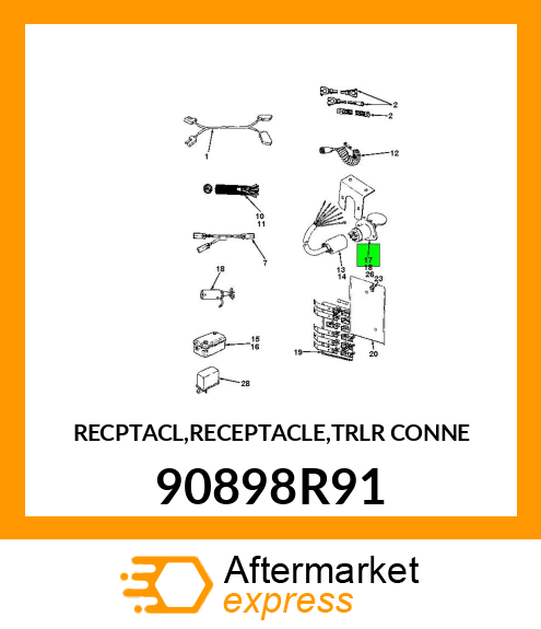 RECPTACL,RECEPTACLE,TRLR CONNE 90898R91