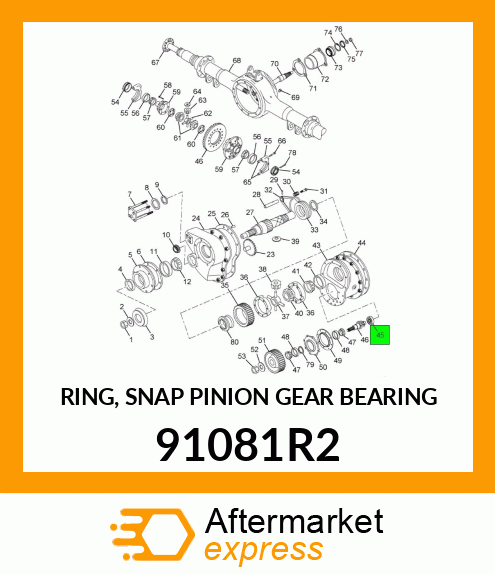 RING, SNAP PINION GEAR BEARING 91081R2