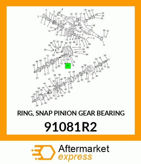 RING, SNAP PINION GEAR BEARING 91081R2