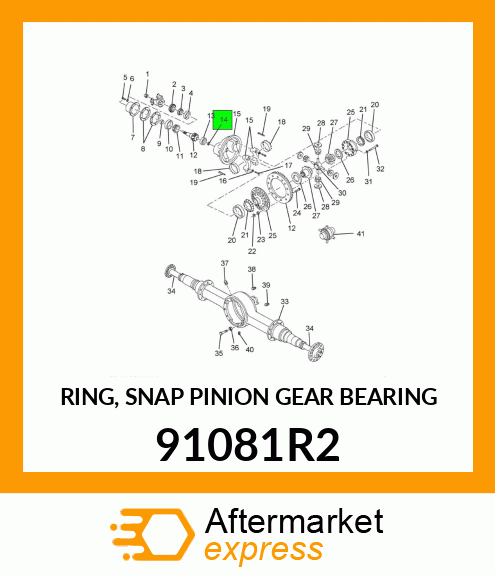 RING, SNAP PINION GEAR BEARING 91081R2