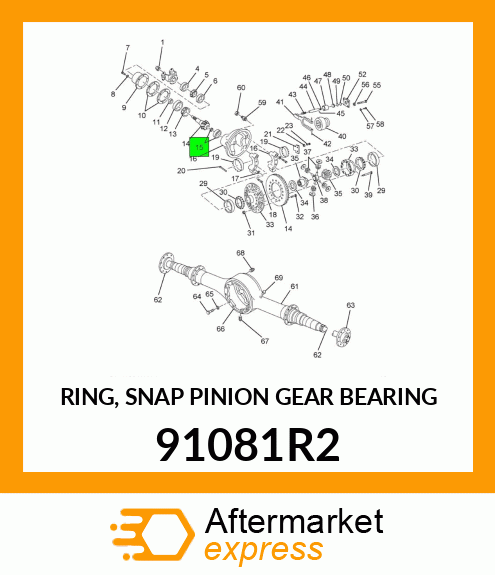 RING, SNAP PINION GEAR BEARING 91081R2