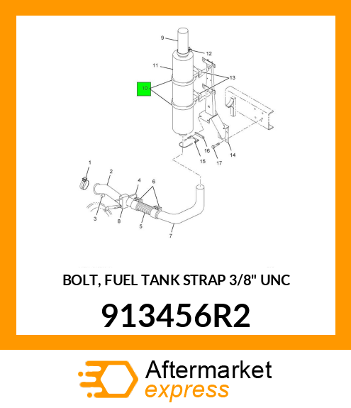 BOLT, FUEL TANK STRAP 3/8" UNC 913456R2