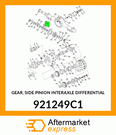 GEAR, SIDE PINION INTERAXLE DIFFERENTIAL 921249C1