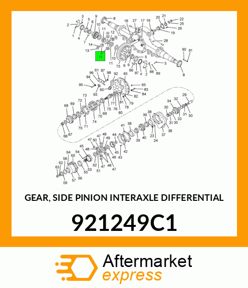 GEAR, SIDE PINION INTERAXLE DIFFERENTIAL 921249C1