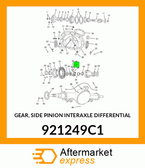 GEAR, SIDE PINION INTERAXLE DIFFERENTIAL 921249C1