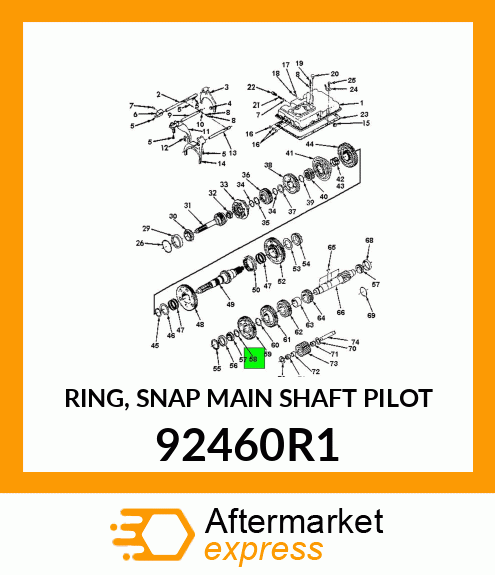 RING, SNAP MAIN SHAFT PILOT 92460R1