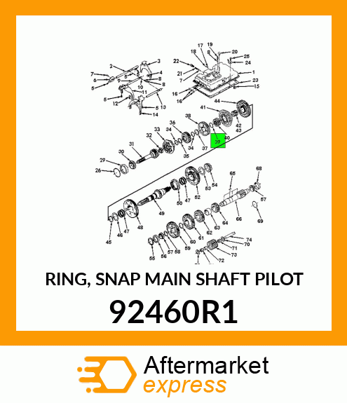 RING, SNAP MAIN SHAFT PILOT 92460R1