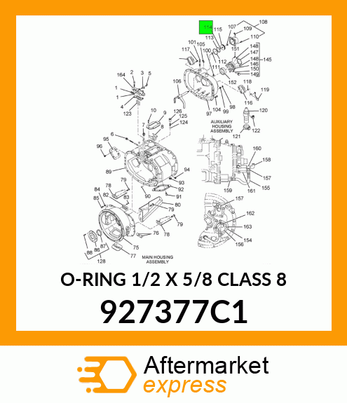 O-RING 1/2 X 5/8 CLASS 8 927377C1