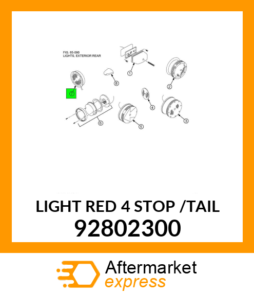 LIGHT RED 4" STOP /TAIL 92802300