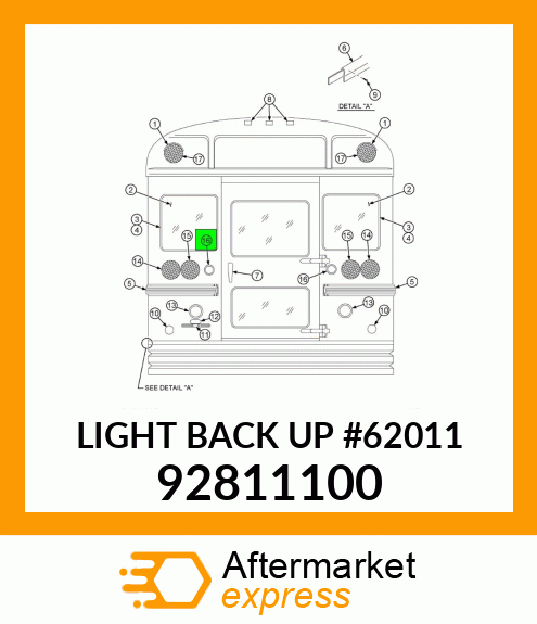 LIGHT BACK UP #62011 92811100