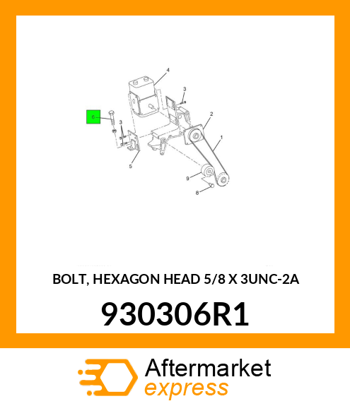 BOLT, HEXAGON HEAD 5/8" X 3"UNC-2A 930306R1